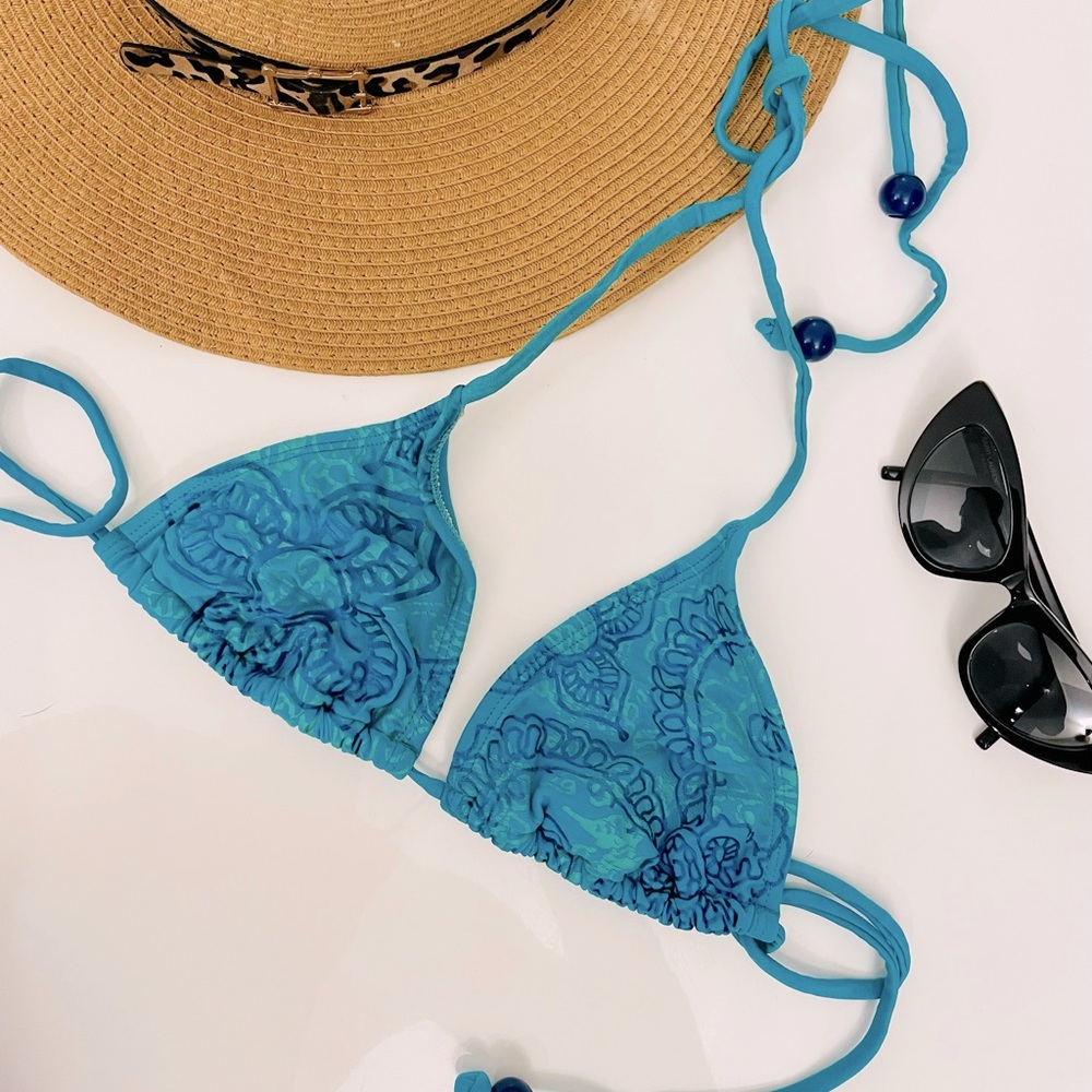 Blue Triangle bikini top S